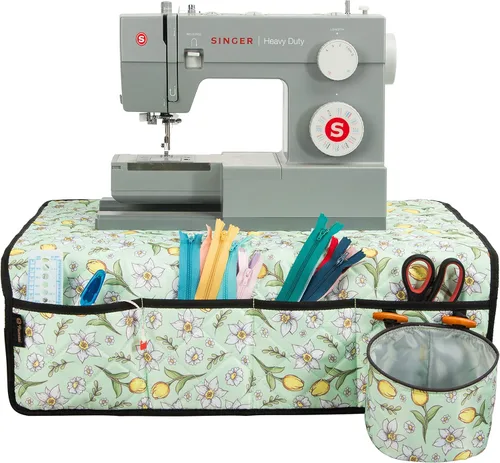 Miniatura 10 de PACMAXI Almohadilla para máquina de coser para mesa con bolsillos, tapete resistente al agua, organizador para accesorios de máquina de coser