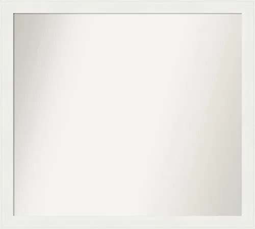 Miniatura 409 de Amanti Art Espejo de baño blanco para sobre el fregadero, 24 x 24 pulgadas, hecho a medida, espejo de tocador cuadrado blanco estrecho, marco