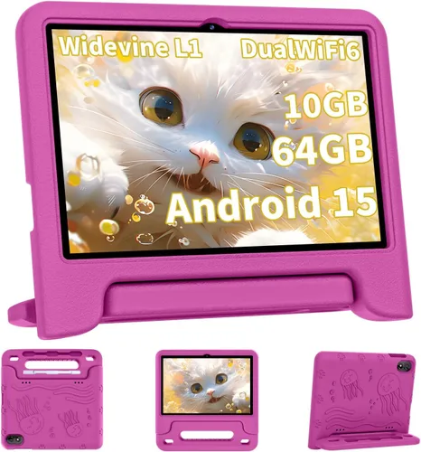 Miniatura 7 de COLORROOM Tablet Android 15 actualizada 2026, tableta para niños de 10 pulgadas, CPU Octa-Core, 10 GB+64 GB+1 TB Expandir tabletas para niños