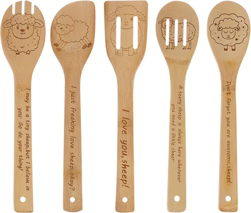 Miniatura 12 de Cucharas de cocina de madera de vaca, regalos de vaca, regalos de vaca para mujeres, regalos de decoración de cocina de vaca, regalos para amantes