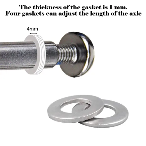 Miniatura 3 de M8 - Juego de tornillos Allen para eje de acero al carbono de grado 0.346 x 1.102 in x 3.386 in para delantero trasero 2 3 4 ruedas Stunt Scooter 35