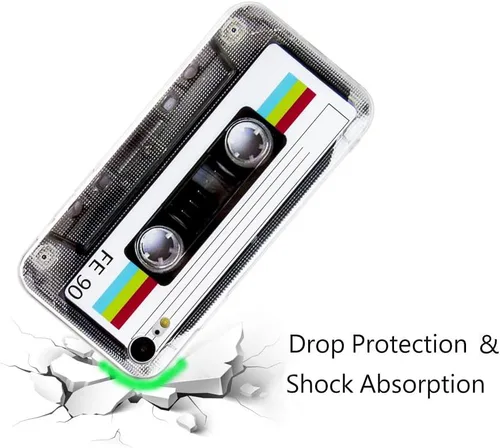 Miniatura 8 de FAteam - Carcasa trasera suave resistente con acabado mate, con TPU suave, carcasa de cinta de casete retro compatible con iPhone XR