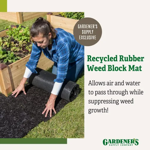 Miniatura 5 de Gardener's Supply Company Pasarela de goma 100% reciclada Solución de mantillo permanente de aspecto natural Tapete de borde para camino