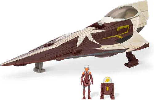 Miniatura 5 de Star Wars Micro Galaxy Squadron Ahsoka Tano's Jedi Starfighters Set – Vehículos de 5 pulgadas y 3 pulgadas, dos accesorios de micro figuras de 1