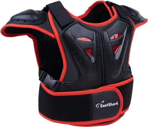 Miniatura 6 de Seahouse Chaleco de armadura de motocicleta para niños, protector de espalda, chaqueta blindada de carreras de calle para hombre+1 bandana al azar