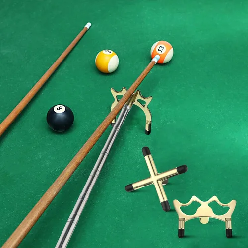 Miniatura 7 de Skylety Retractable Billiards Cue Snooker Pool Bridge Stick with 3 Pieces Removable Bridge Head, Snooker Set Billiards Pool Cue Accessory for Pool