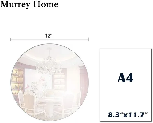 Miniatura 5 de Murrey Home Paquete de 12 centros de mesa de espejo para mesas, espejos redondos de 12 pulgadas para centros de mesa, bodas, fiestas, espejos