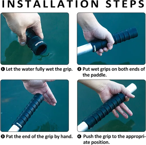 Miniatura 5 de Empuñaduras para remo de kayak, accesorios de kayak, agarres antideslizantes para remos de kayak, agarre de silicona para prevención de ampollas