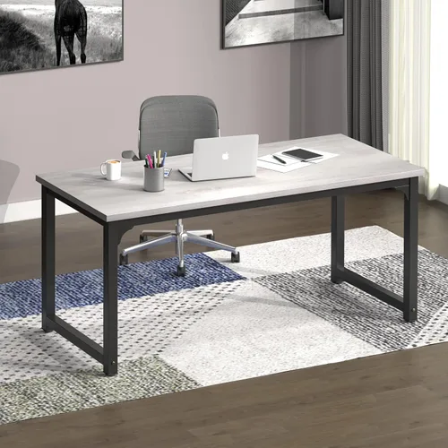 Miniatura 11 de NSdirect - Escritorio extra grande de 63 pulgadas XL para computadora, tiene una amplia mesa de trabajo para escritura, juegos y trabajo en casa