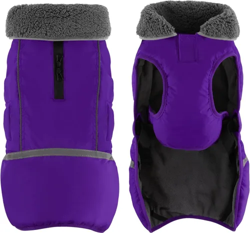 Miniatura 30 de Doglay Abrigo para Perro, Chaqueta Impermeable para Perro Abrigo de Invierno para Mascotas para Clima Frío con Cuello Peludo Grueso, Chaqueta