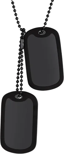 Richsteel - Placa de identificación estilo Hip Hop militar para collar, fibra de carbón, colgante de bibliabala, para mujeres y hombres joya de