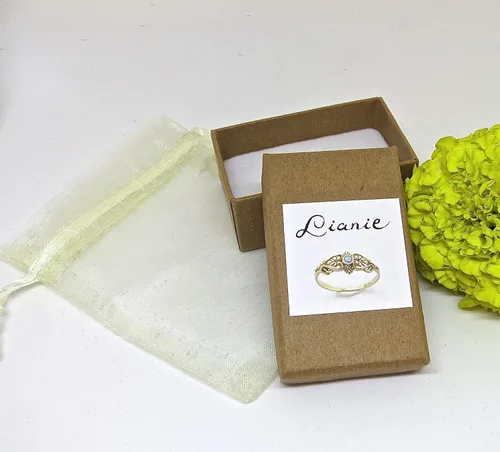 Miniatura 7 de Anillo de plata de ley con piedras preciosas para mujer, anillo apilable de piedra martillada, anillo de piedra natal