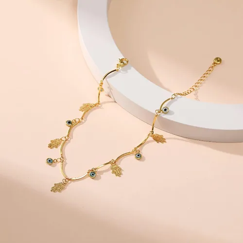 Miniatura 35 de Tobillera para mujer, chapada en oro de 18 quilates, tobillera con dije de oro, impermeable, para verano, playa, cadena de pie, joyería para regalos