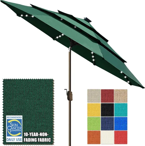 Miniatura 24 de EliteShade - Sombrilla solar de 9 pies / 2.74 metros, con 80 luces LED para patio, mesa al aire libre, con ventilación y cubierta que no se decolora