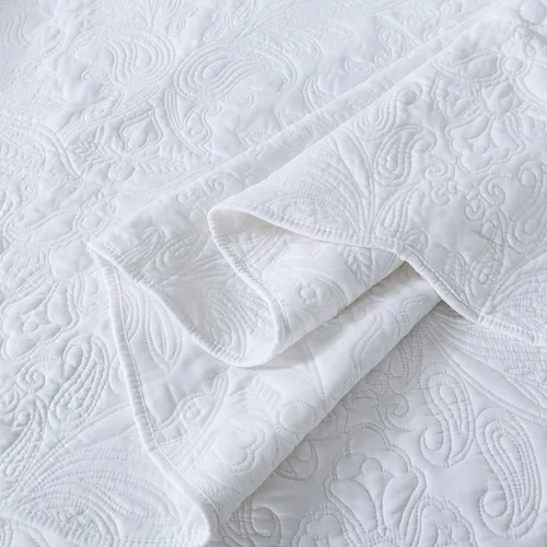 Miniatura 203 de HoneiLife - Juego de colcha de tamaño Queen, juego de ropa de cama de pana bordada de 3 piezas, colcha de lujo, ligera, cálida, para todas las Pana