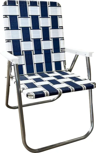 Miniatura 18 de Silla de césped plegable de aluminio al aire libre de Lawn Chair USA Sillas con correas resistentes para acampar, deportes, playa, jardín