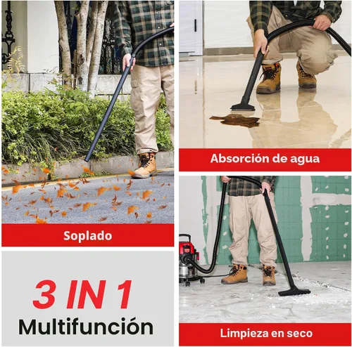 Miniatura 3 de Shop-Vac Aspiradora húmeda/seca de 3 galones y 4.0 HP con función de soplador, tanque de acero inoxidable, aspiradora portátil con ruedas, incluye