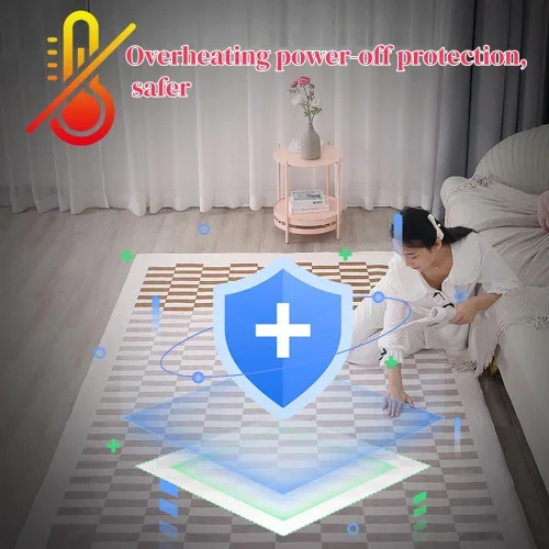 Miniatura 4 de Heated Floor Carpet, Heated Floor Mats, Radiant Floor Heater, Electric Heated Rug with Timer Fast Warm Up, for Living Room Office Play