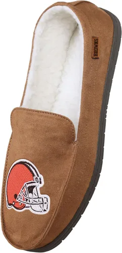 Miniatura 3 de FOCO Mens NFL Team Logo Moccasin Slippers Beige