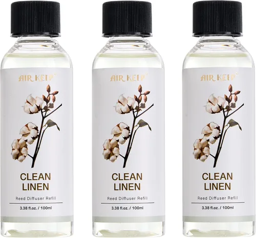 Miniatura 16 de Airkeep recambio de aceite para difusor de varillas con varillas difusoras, 6.76 Fl Oz (200ml) aceites perfumados de vainilla de cachemira