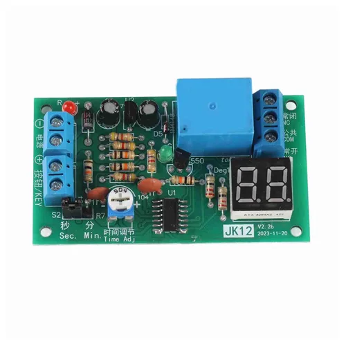 Módulo de interruptor de relé de temporizador, módulo de interruptor de temporizador de 12 V CC, pantalla LED, temporizador de cuenta regresiva,