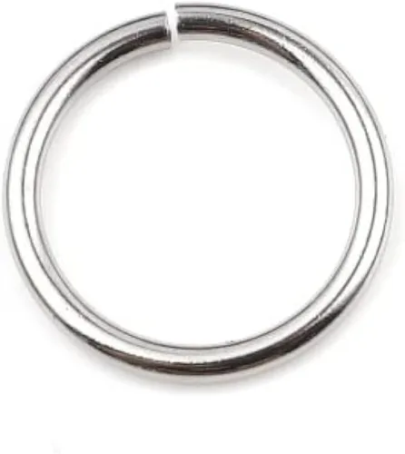 Miniatura 89 de HDSupplies 100 piezas - 4mm de argollas de acero inoxidable 304 de tono negro - Calibre 22 (espesor de 0.6mm)