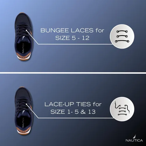 Miniatura 2 de Nautica Zapatos deportivos de moda Oxford cómodos con cordones para niños y niñas (niños grandes, niños pequeños, niños pequeños)