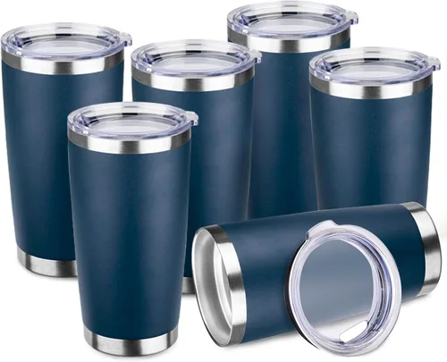 Miniatura 22 de StarSpeed Vaso de 20oz a granel con tapa, acero inoxidable de doble pared aislada al vacío, taza de café con recubrimiento de polvo para bebidas