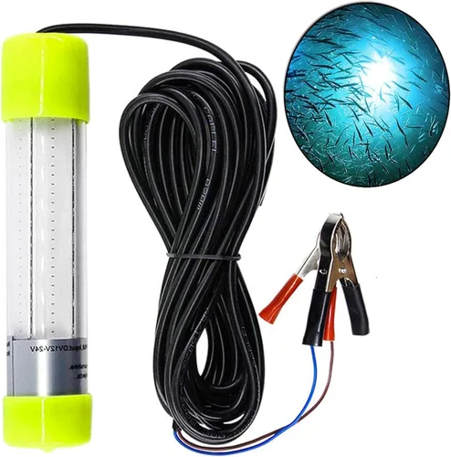 Luz de pesca subacuática súper brillante de 16000 lúmenes, 20 W, 12 V, LED, sumergible, buscador de cebo de pesca nocturna, luz de caída profunda,