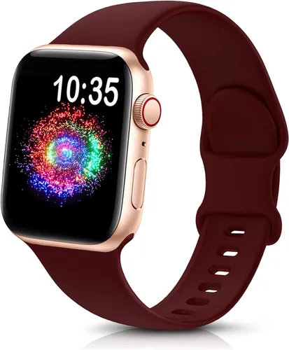 Miniatura 45 de TreasureMax - Correa deportiva compatible con Apple Watch de 38, 40, 41, 42, 44, 45, 46 y 49 mm, correa de silicona suave compatible con Apple Watch