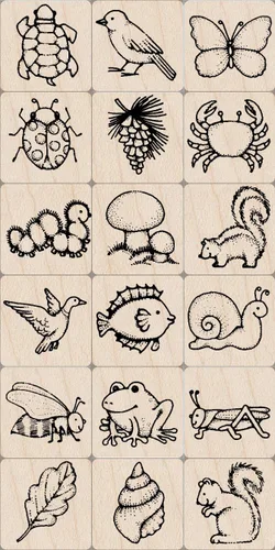 Miniatura 4 de Hero Arts LP134 - Juego de sellos y tampón de tinta para madera, Aves y Ramas