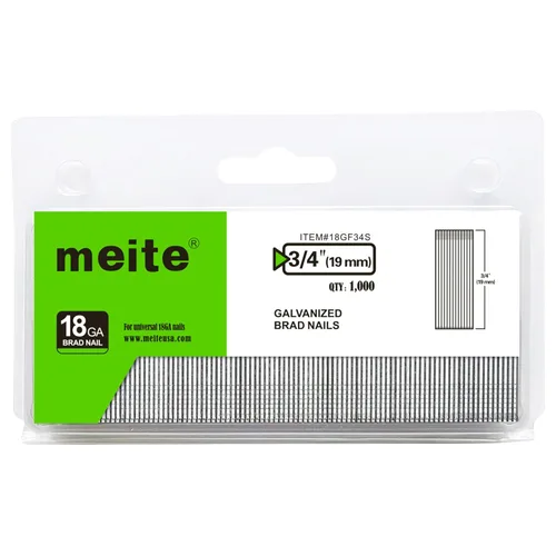 Miniatura 12 de meite Clavos Brad de calibre 18, Clavos Brad 18GA de 2 pulgadas galvanizados, clavos pequeños de acabado para pistola de clavos neumática