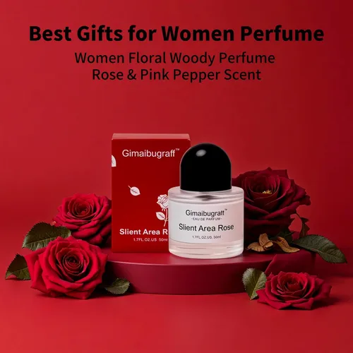Miniatura 5 de Silent Area - Perfumes de rosas para mujer, 1.7 onzas, Eau de Parfum con aromas de madera y rosa, perfume de larga duración para mujer, adecuado