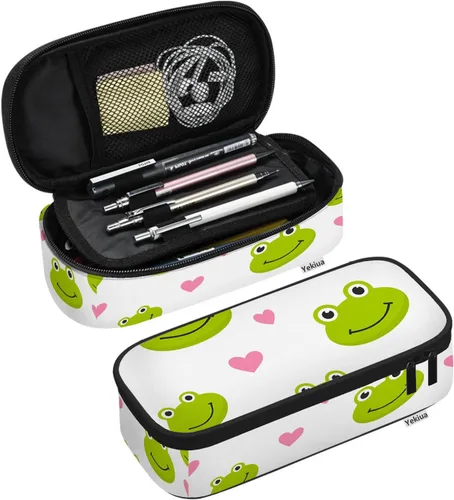 Miniatura 16 de Yekiua Estuche para lápices con notas musicales, estuche de gran capacidad para partituras musicales, estuche de lápices para oficina, universidad