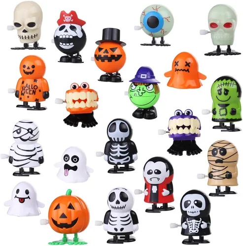 CCINEE Paquete de 20 juguetes de cuerda de Halloween surtidos para relleno de bolsas de golosinas