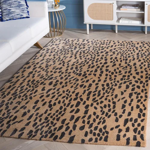 Miniatura 11 de SAFAVIEH Soho Collection SOH721A - Alfombra decorativa de lana prémium hecha a mano de 2 x 3 pies, color beige y marrón