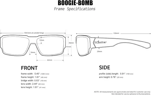 Miniatura 5 de BOMBER Gafas de Seguridad Transparentes para Hombres, Marco Negro Mate con Lente de Seguridad Transparente de Policarbonato Cumple con z87 BG101
