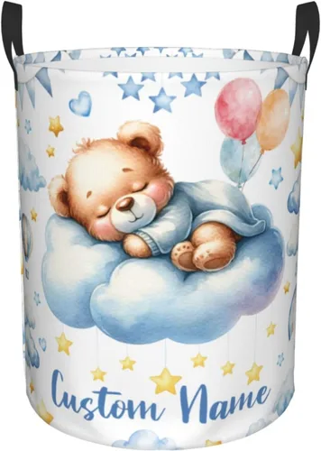 Miniatura 21 de ZOE DAVISON Cestas de lavandería personalizadas de elefante, regalos personalizados de elefante, cesta de lavandería con nombre personalizado