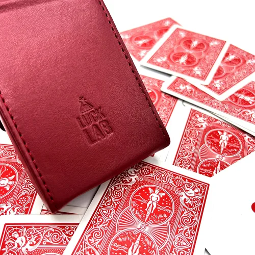 Miniatura 8 de Luck Lab Estuche de cuero para una sola baraja de cartas de juego/portacartas - Se ajusta a cartas de tamaño póker y puente (marrón)