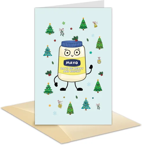 Miniatura 12 de Divertida tarjeta de Navidad con texto en inglés «Can I Have Snack?» Navidad traviesa para papá de hijo e hija, bonita tarjeta de Navidad con mensaje
