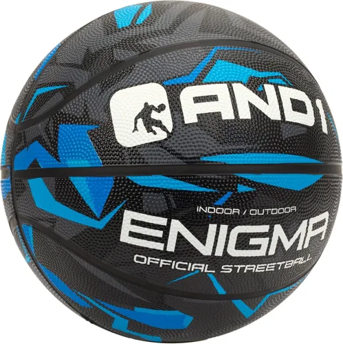 Miniatura 7 de AND1 Enigma - Baloncesto de goma, tamaño reglamentario oficial 7 (29.5 pulgadas), pelota de baloncesto urbano de construcción de canal profundo, Azul
