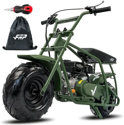 Miniatura 9 de FRP Mini Dirt Bike GMB100 Basic, nueva mini bicicleta de gasolina de 99 CC de 4 tiempos, 3 HP, todoterreno para adolescentes/adultos, sendero