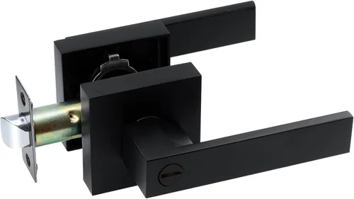 Miniatura 7 de JO.KO Pomo de puerta negro mate, cerradura de puerta de entrada sin llave para privacidad interior, manijas de puerta reversibles