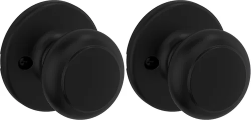 Miniatura 11 de Kwikset Cove - Pomo de puerta de privacidad interior con cerradura, manija de puerta para baño y dormitorio, pomo de puerta negro mate con cerradura