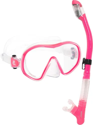 Miniatura 9 de Cressi Máscara de buceo sin marco de lente única y snorkel seco para esnórquel, buceo, F-Dual y Tao Dry: diseñado en Italia