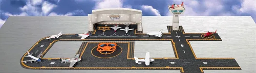 Miniatura 3 de Hangar Hot Wings con pista conectable