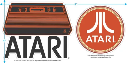 Miniatura 4 de Popfunk Clásico Atari Video Game Retro Logo Vintage Gaming Console T Shirt & Stickers