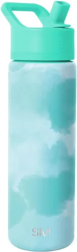Miniatura 74 de Simple Modern botella de agua reutilizable con tapa con pajilla, de acero inoxidable con aislamiento al vacío, para gimnasio, viajes y deportes