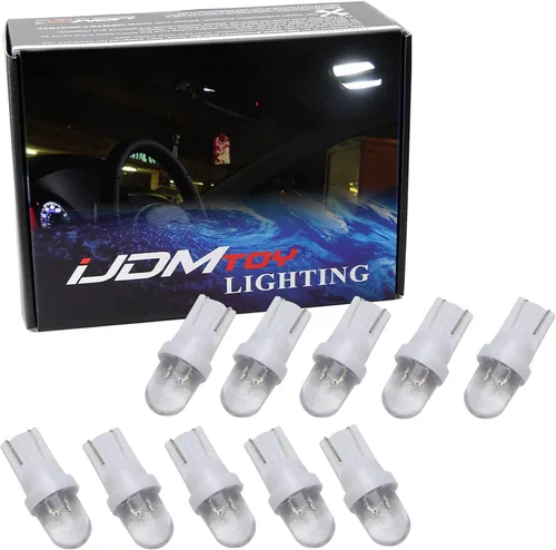 Miniatura 11 de iJDMTOY 10 bombillas de repuesto ultra azules de un solo emisor 1 LED 168 175 194 2825 W5W T10 compatibles con luces interiores de automóvil, luces