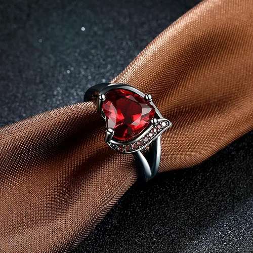 Miniatura 5 de Anillos de compromiso para mujer, anillos de compromiso AAA+ con circonita cúbica para ella, anillo de aniversario de boda, regalo romántico
